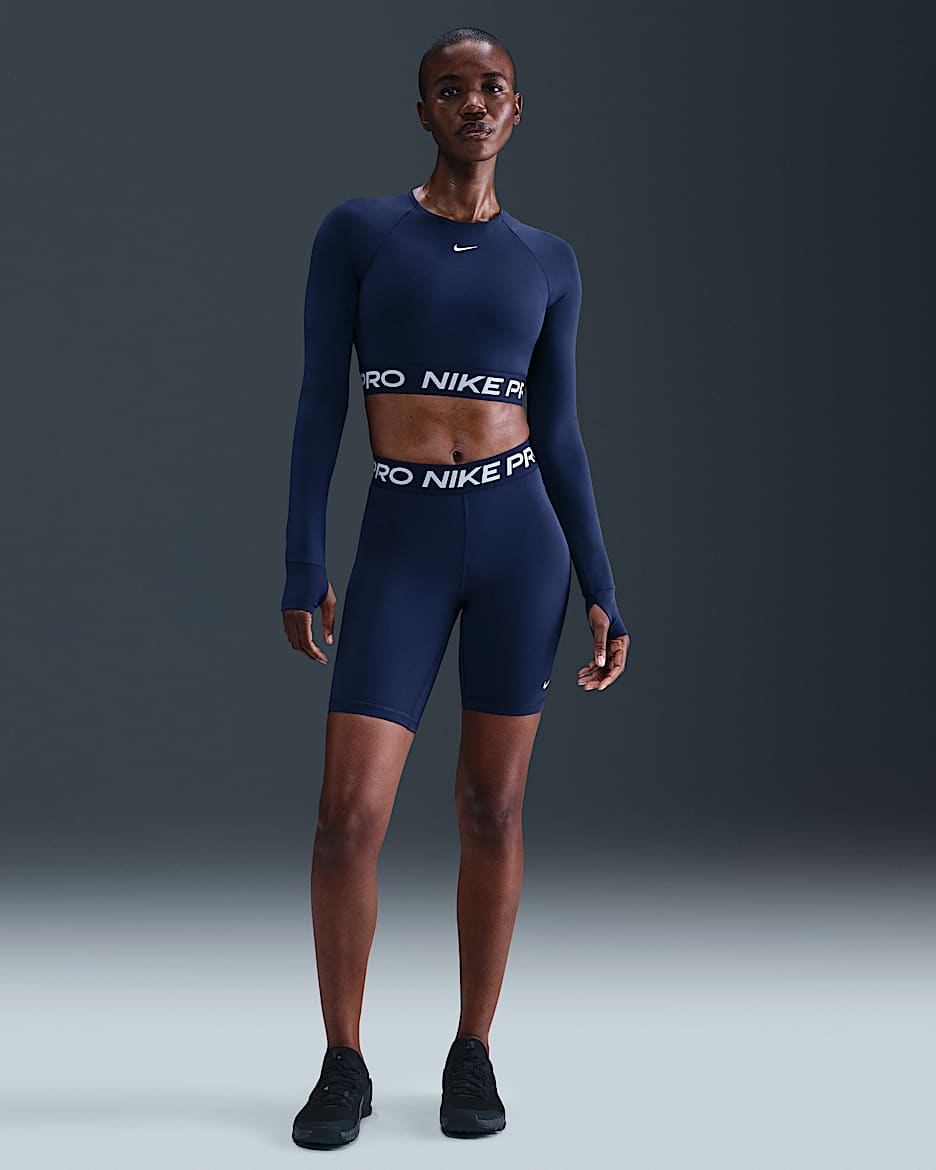 Nike Pro 365 Women's 20cm (approx.) Shorts - Midnight Navy/White