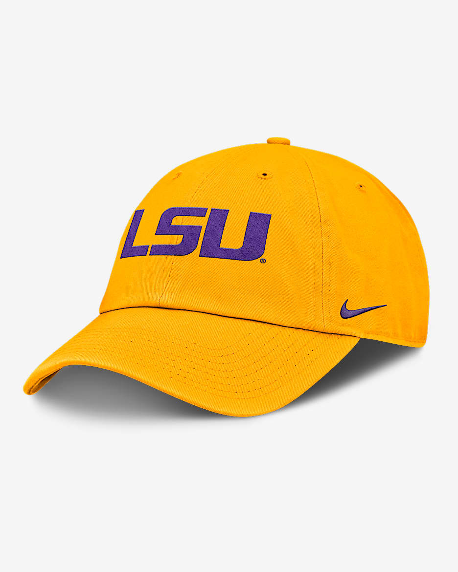 Gorra universitaria Nike ajustable para hombre LSU Tigers Primetime Club - Oro