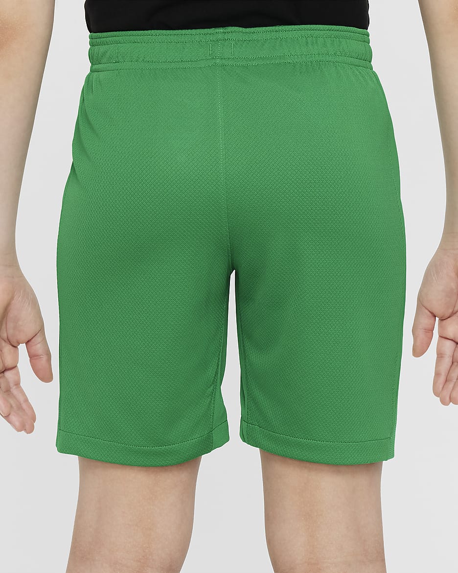 VfL Wolfsburg 2024/25 Stadium Home/Away Nike Dri-FIT Replica-fodboldshorts til større børn - Lucky Green/hvid/Sub Lime