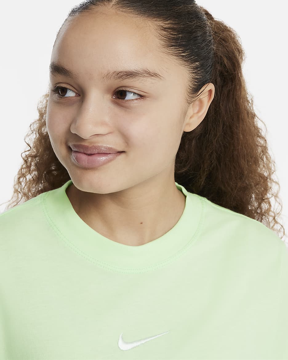 Nike Sportswear T-Shirt für ältere Kinder (Mädchen) - Vapor Green/Weiß