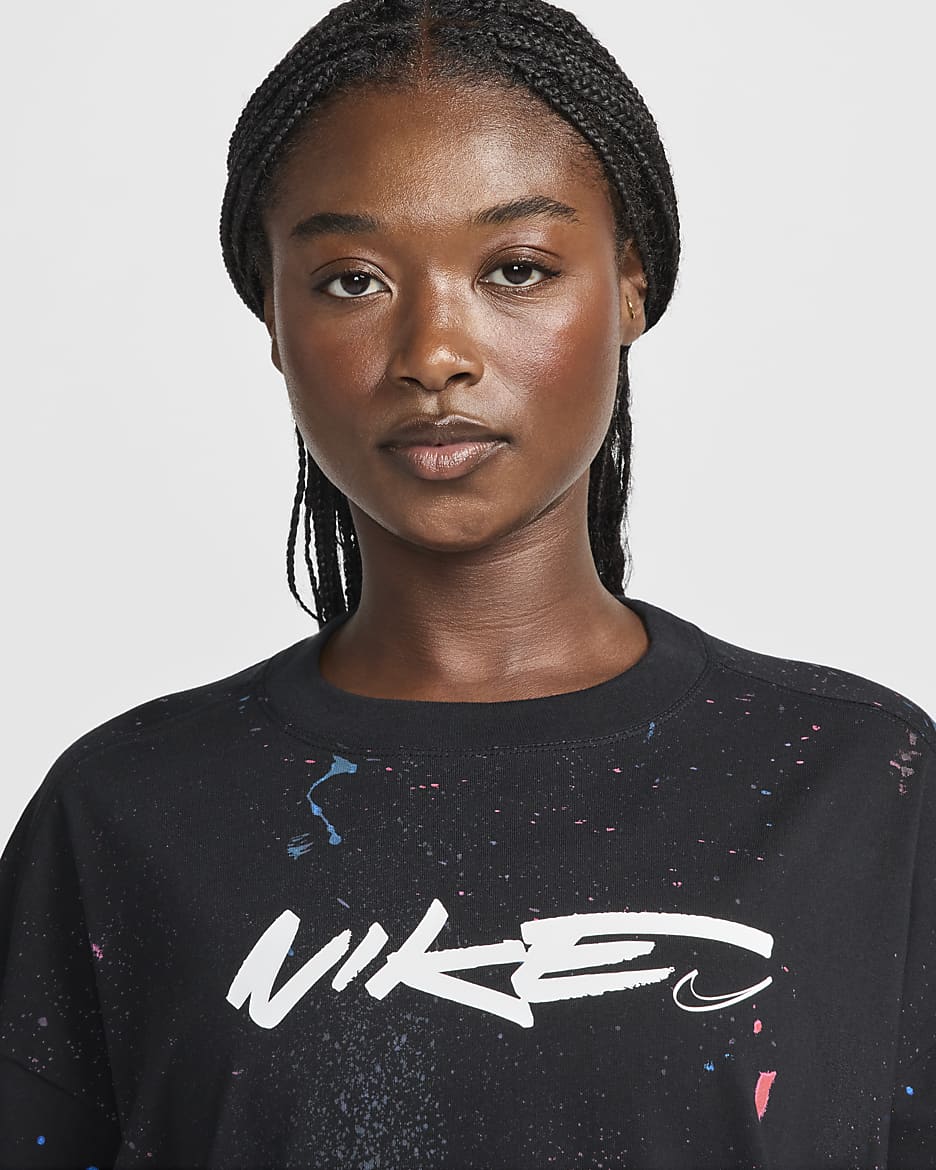 Nike Sportswear Breaking 女款寬版短袖 T 恤 - 黑色