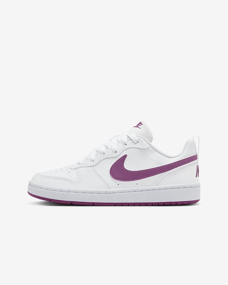 Calzado para niños grandes Nike Court Borough Low Recraft - Blanco/Fucsia cálido