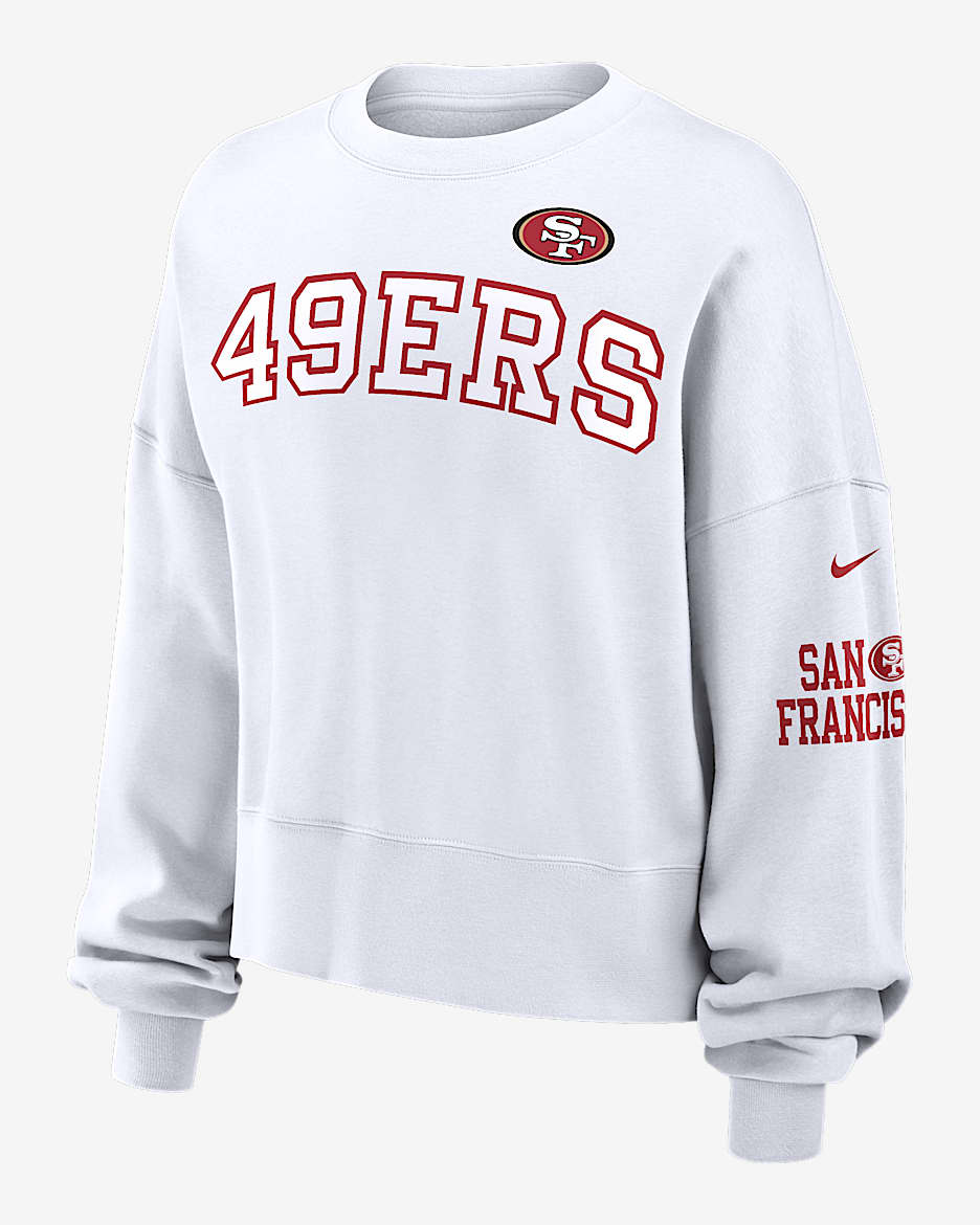 San Francisco 49ers Women's Nike NFL Pullover Crew - White