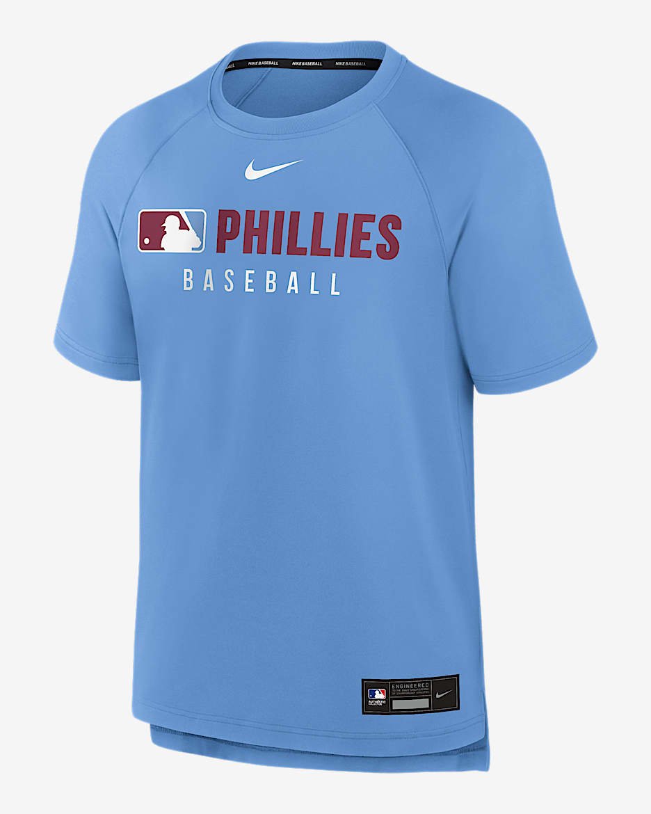 Philadelphia Phillies Authentic Collection Pregame Men's Nike Dri-FIT MLB T-Shirt - Light Blue