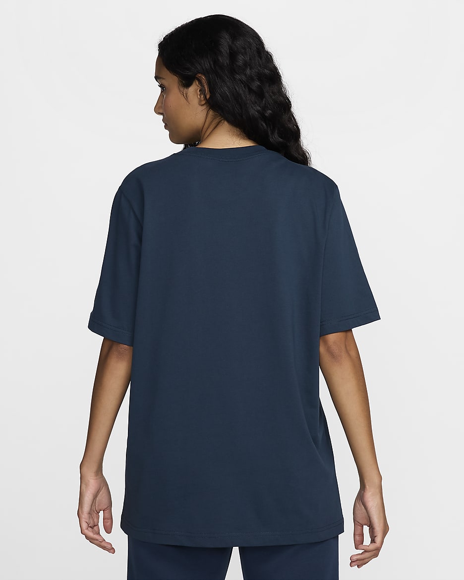 T-shirt ample à manches courtes et motif Nike Sportswear pour femme - Armory Navy