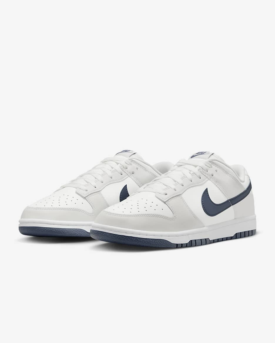 รองเท้าผู้ชาย Nike Dunk Low Retro - Summit White/Platinum Tint/ขาว/Midnight Navy