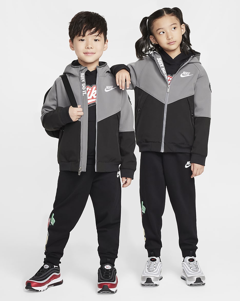 Chamarra ligera Futura para niños talla pequeña Nike - Gris humo