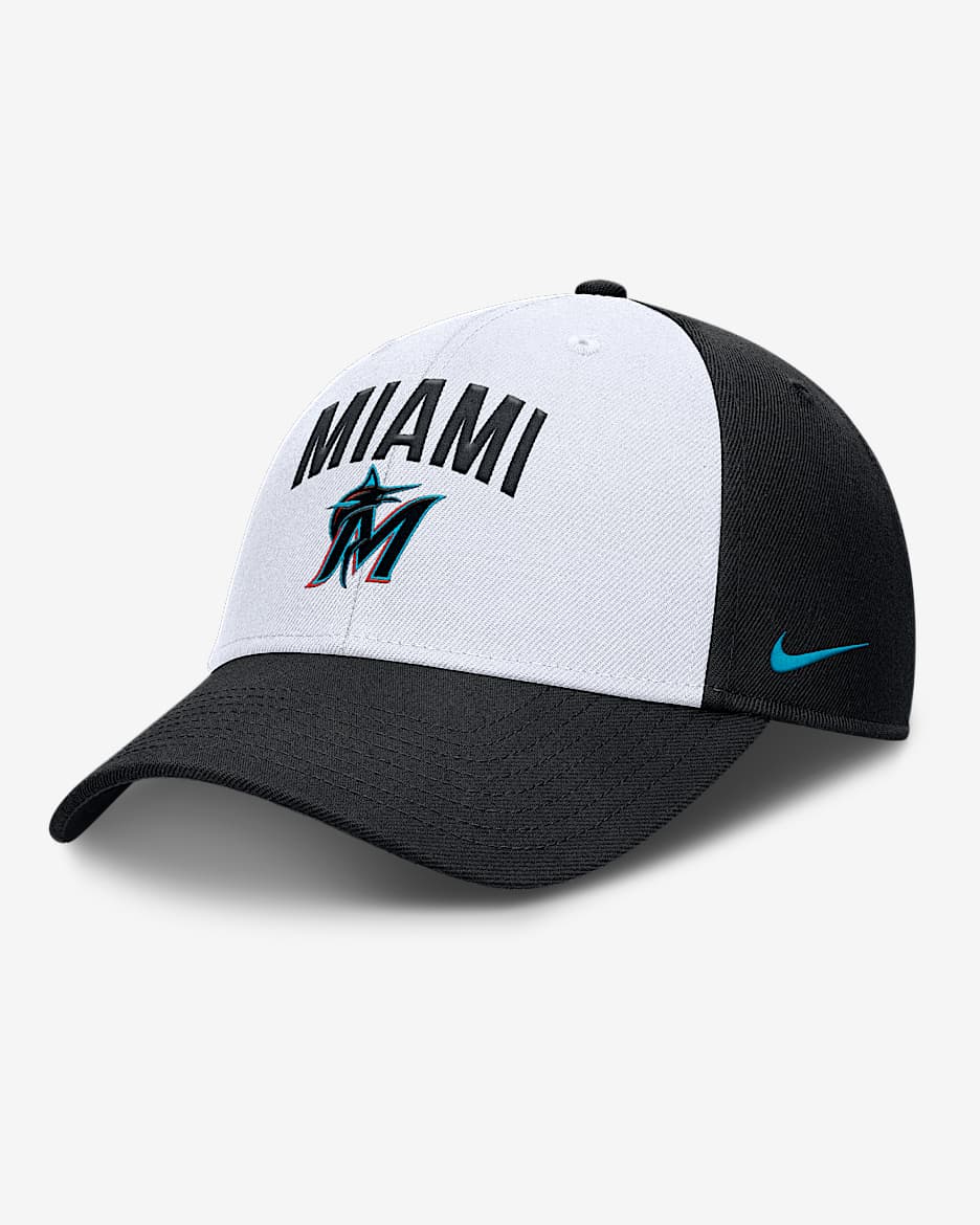 Miami Marlins Club Men's Nike Dri-FIT MLB Adjustable Hat - White