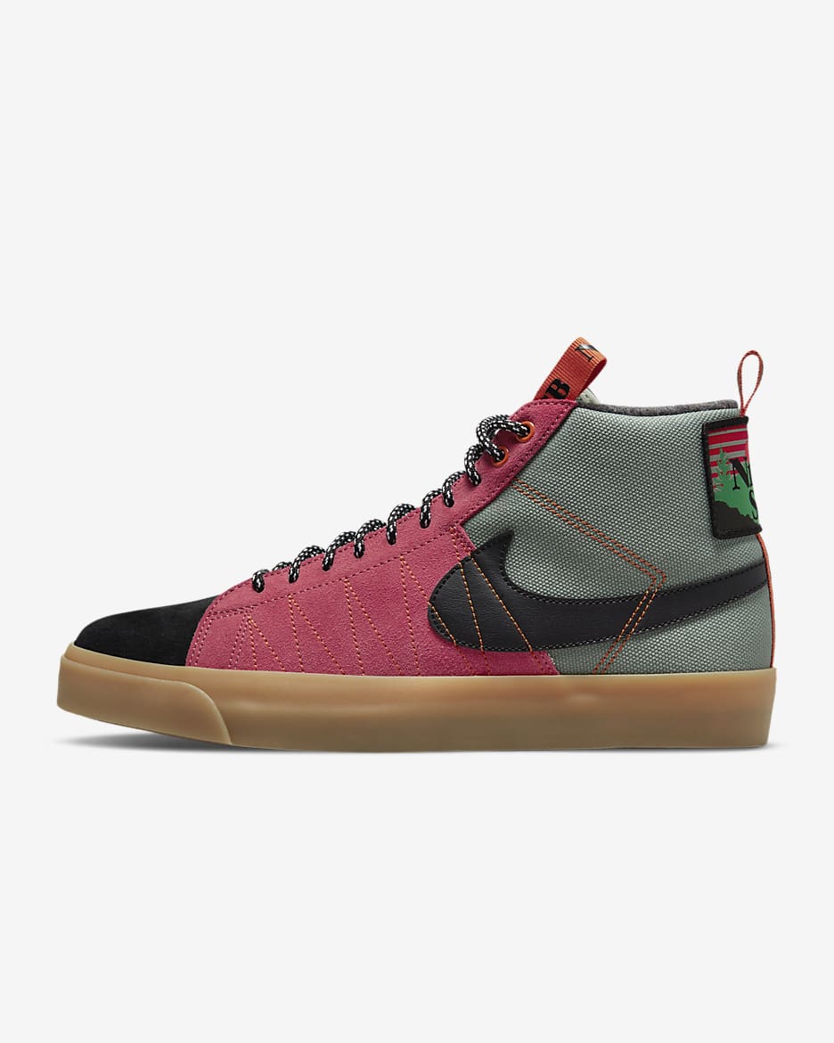 Nike SB Zoom Blazer Mid PRM Calzado de skateboarding - Humo jade/Blanco/Especia deportivo/Negro