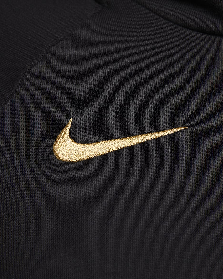 Chelsea FC Essential Women's Nike Fleece Pullover Hoodie - Pitch Blue/Club Gold