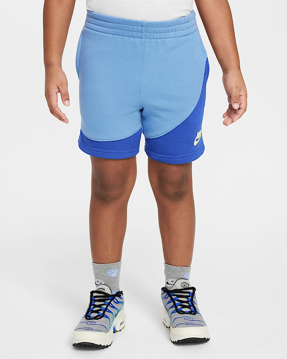 Shorts de French Terry On the Move para niños talla pequeña Nike Sportswear - Royal juego