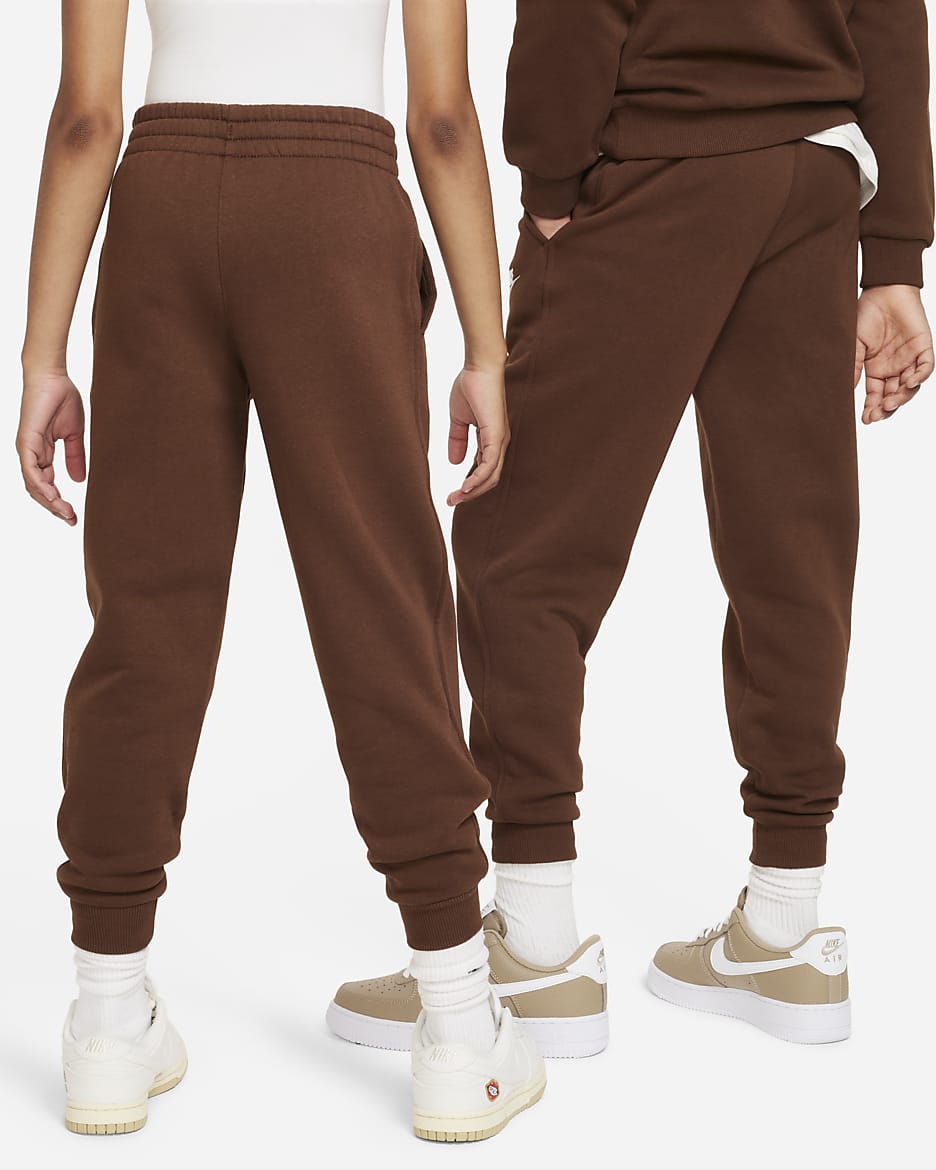 Nike Sportswear Club Fleece Big Kids' Joggers - Cacao Wow/White