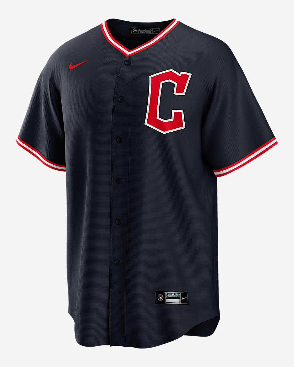 Steven Kwan Cleveland Guardians Men's Nike MLB Replica Jersey - Navy