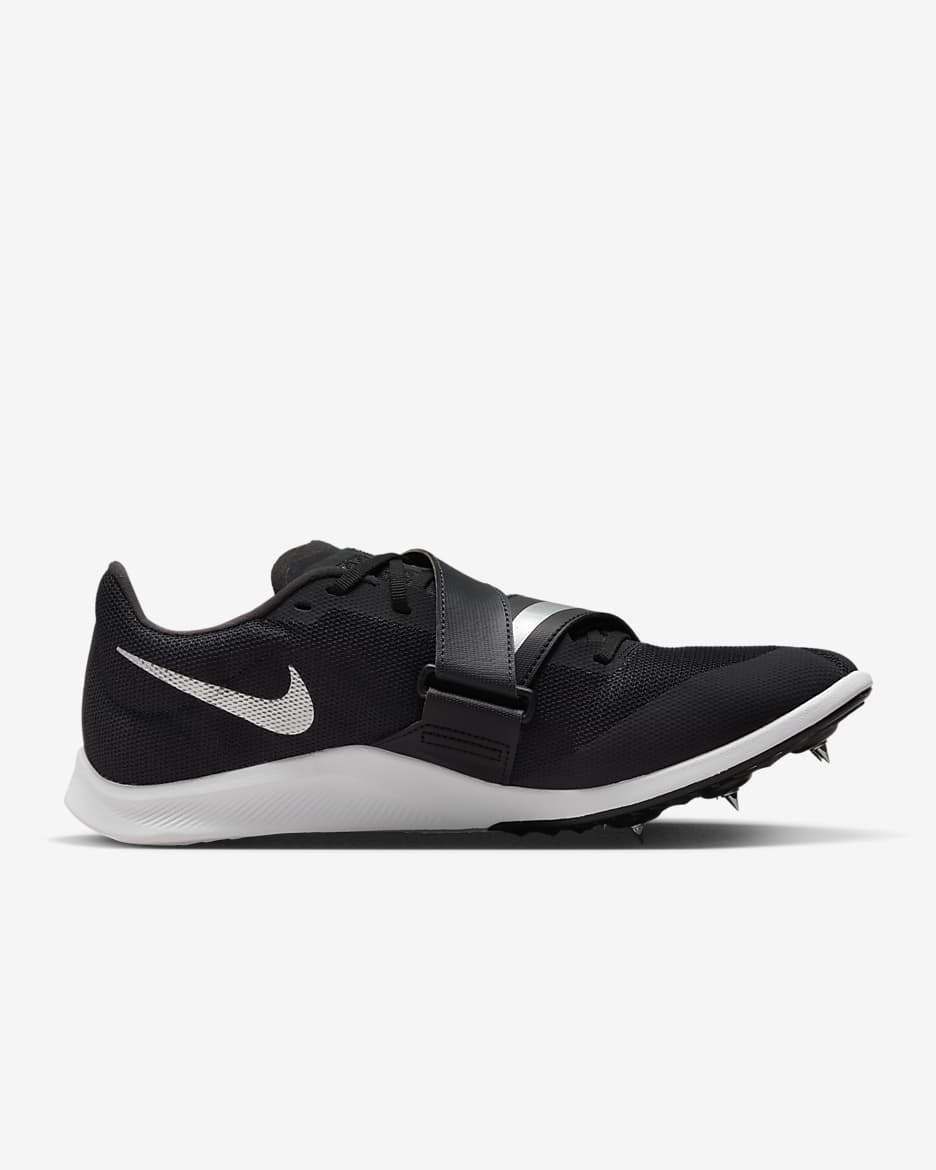 Sapatilhas de salto para atletismo Nike Rival Jump - Preto/Cinzento Smoke escuro/Cinzento Smoke claro/Prateado metalizado