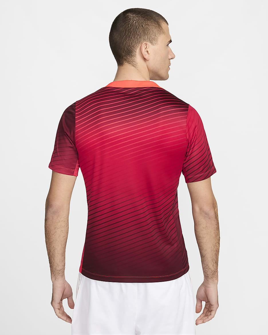 Męska koszulka piłkarska z krótkim rękawem Nike Dri-FIT Turcja Academy Pro - Sport Red/Dark Team Red/Bright Crimson/Biel