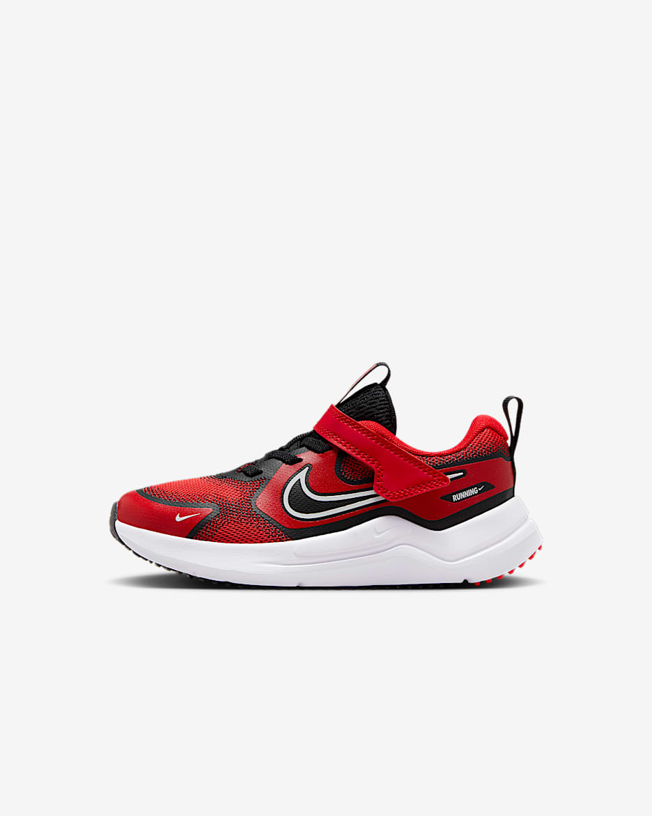Nike Cosmic Runner-sko til mindre børn - University Red/sort/hvid