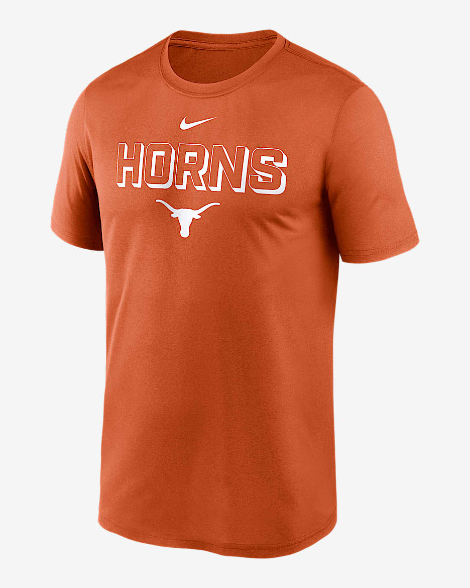 Playera universitaria Nike Dri-FIT para hombre Texas Sideline Legend - Naranja quemado