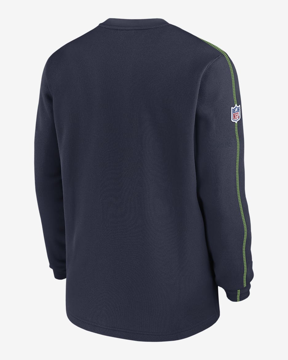 Seattle Seahawks Sideline Coach Men’s Nike NFL Long-Sleeve Top - Navy