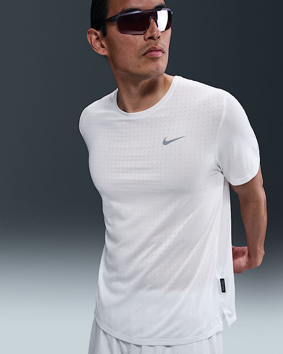 Haut de running Dri-FIT à manches courtes Nike Miler Breathe pour homme - Summit White
