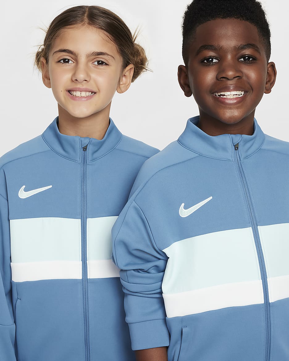 Nike Academy Older Kids' Dri-FIT Football Tracksuit Jacket - Aegean Storm/Glacier Blue/White/Glacier Blue