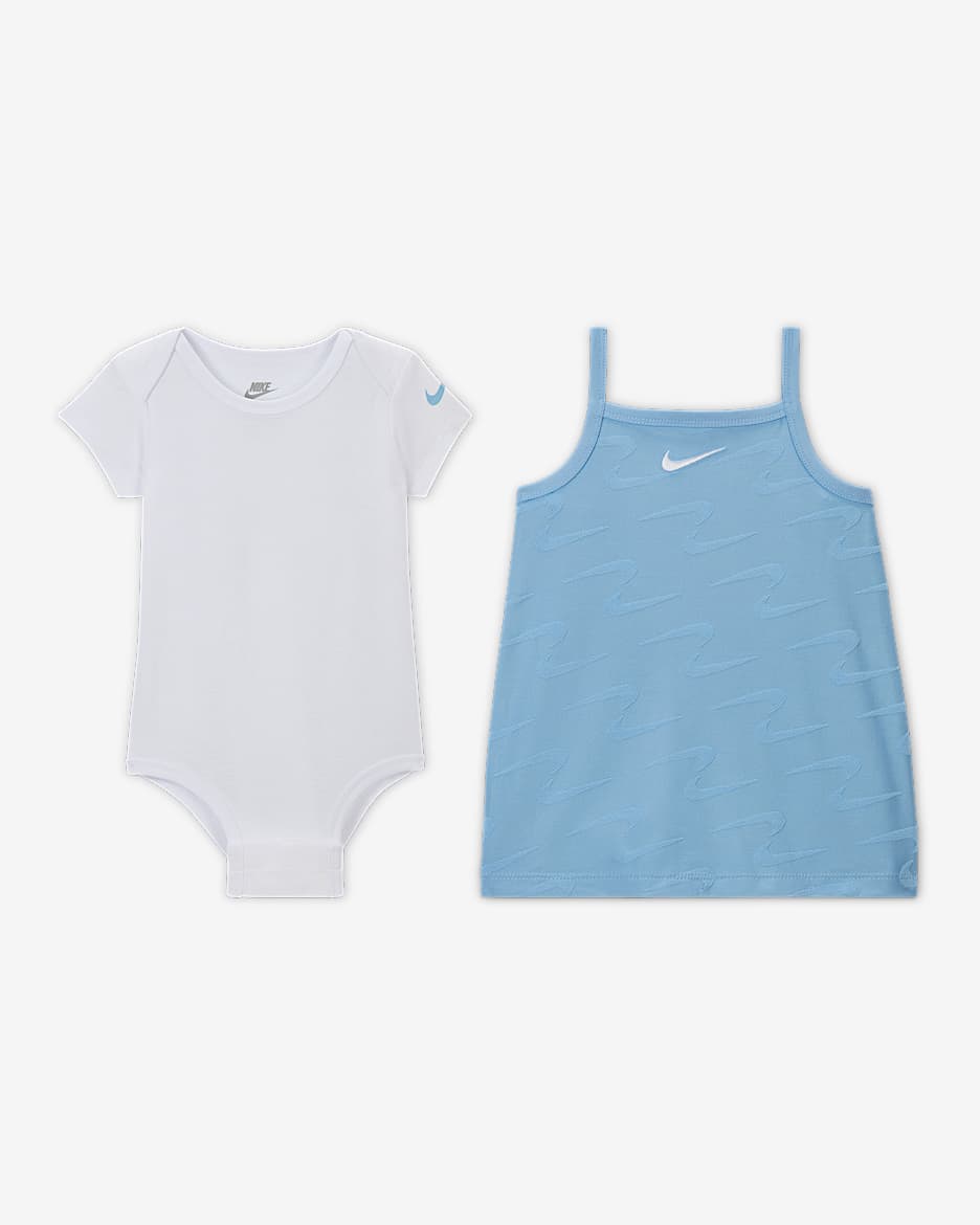 Conjunto de 2 piezas para bebé Nike Swoosh Motion - Azul psíquico