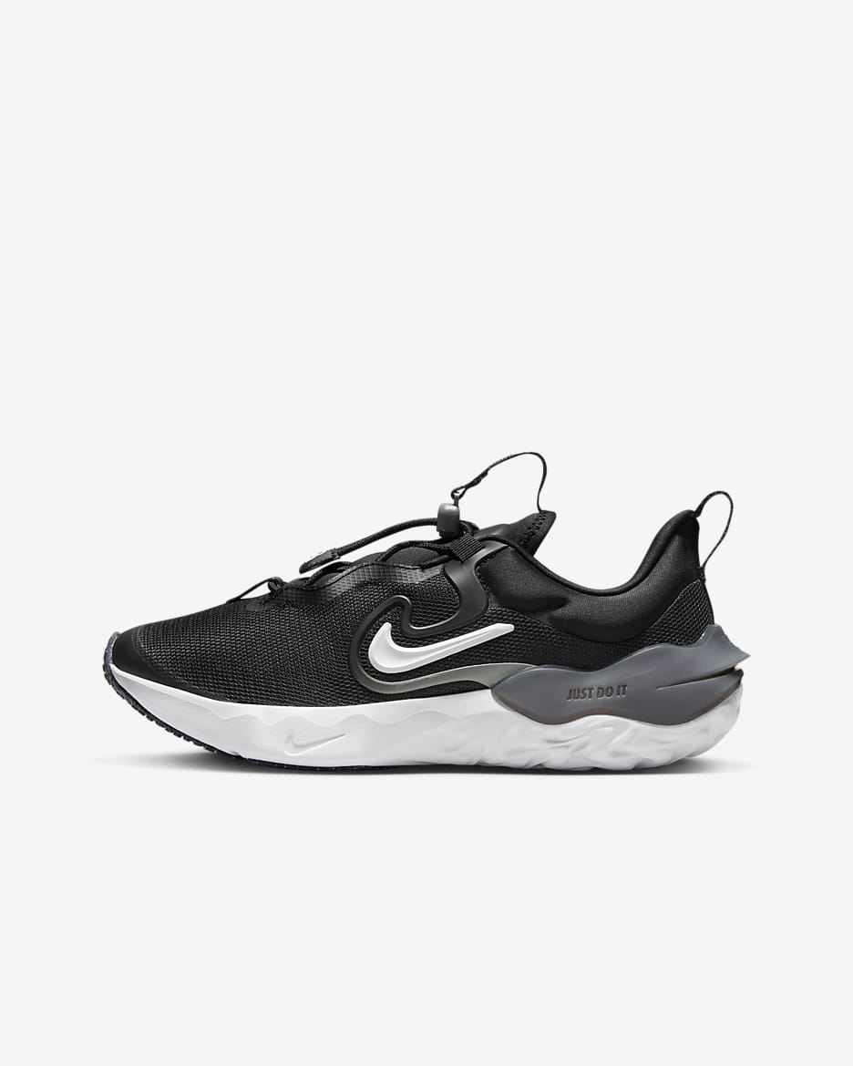 รองเท้าวิ่งเด็กโต Nike Run Flow - ดำ/Iron Grey/Smoke Grey/ขาว