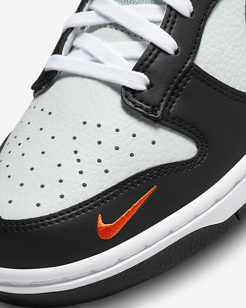 Nike Dunk Low Men's Shoes - Black/Light Silver/Bright Mandarin/Medium Ash