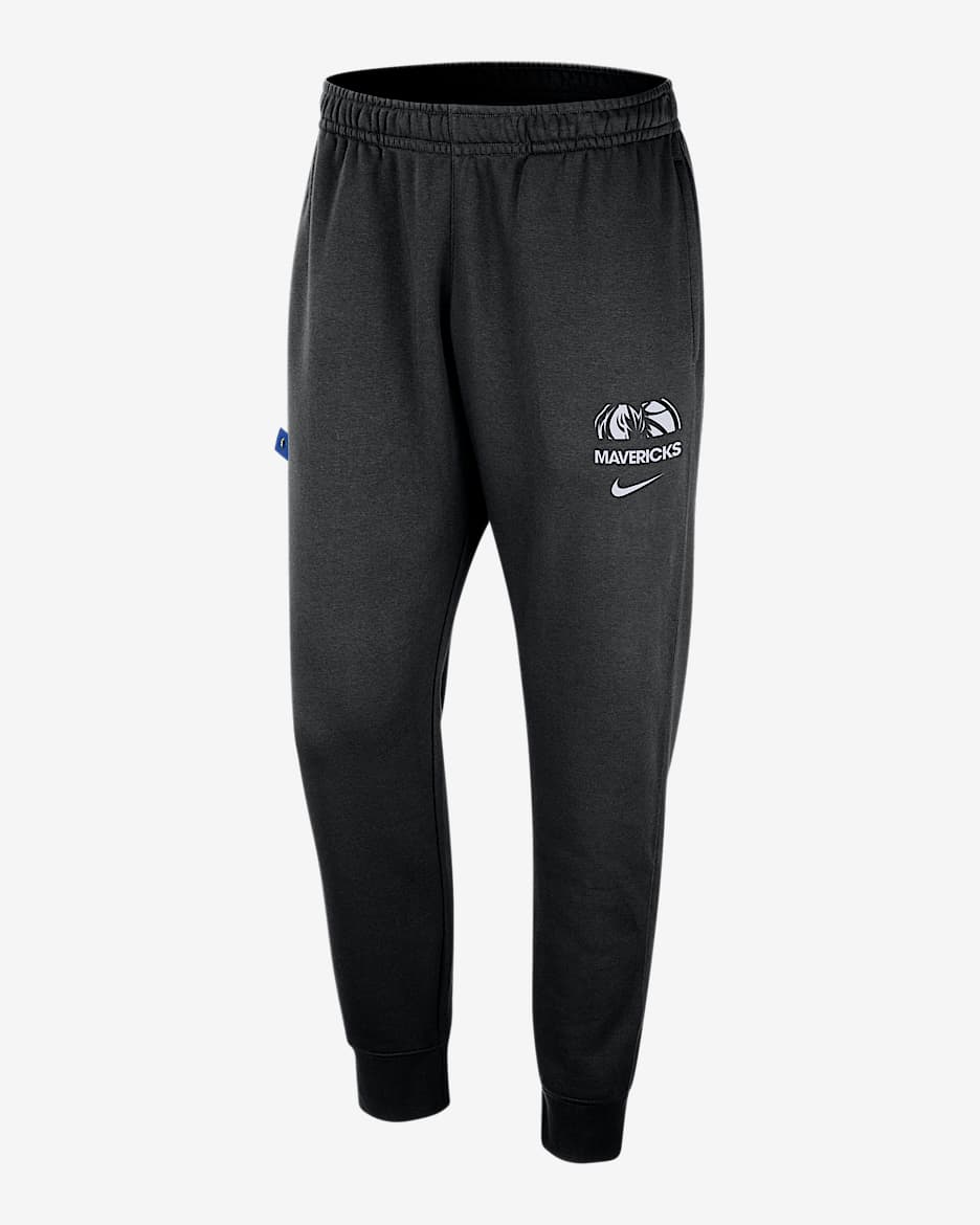 Joggers de la NBA Nike para hombre Dallas Mavericks Club Courtside - Negro/Blanco