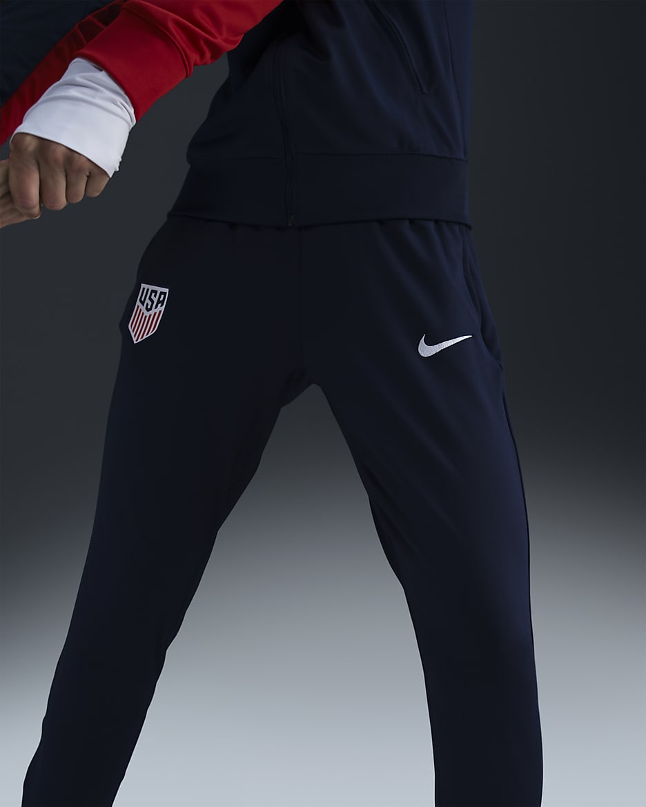 USMNT Strike Women's Nike Dri-FIT Soccer Knit Pants - Obsidian/Sport Red/White