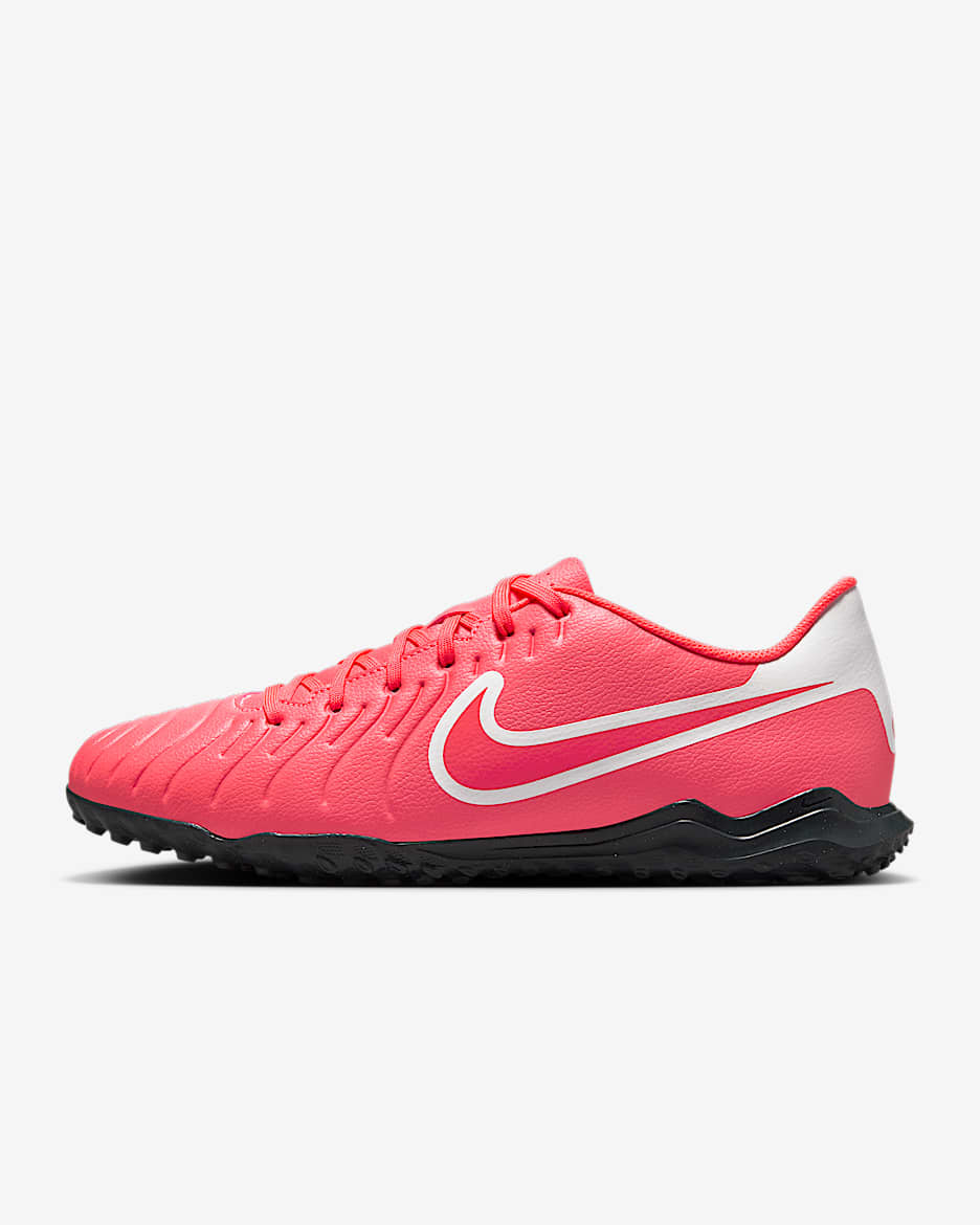 Nike Tiempo Legend 10 Club Turf Low-Top Football Shoes - Hot Lava/White
