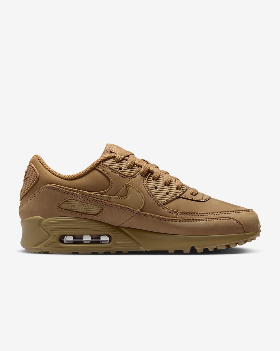 Nike Air Max 90 Premium Men's Shoes - Flax/Gum Light Brown/Wheat