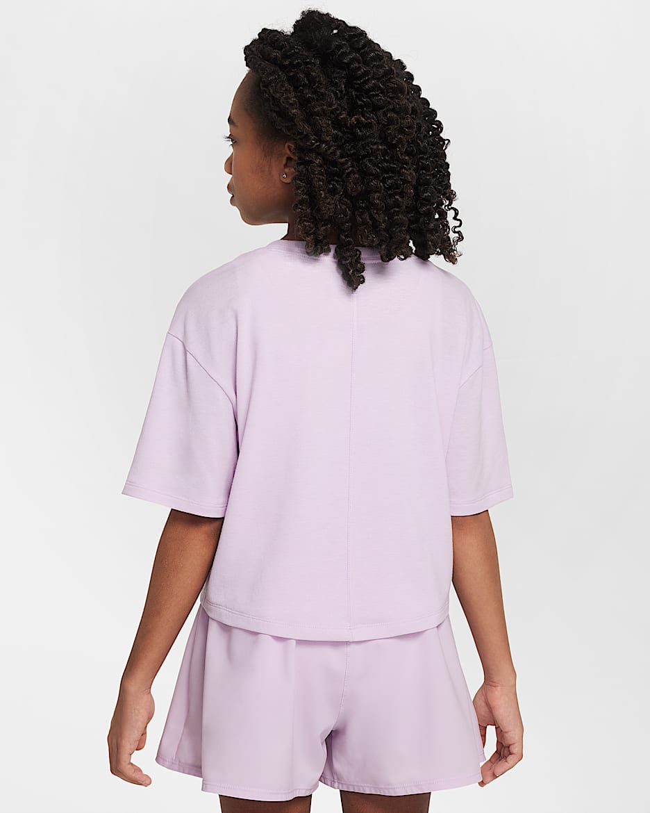 Nike One Relaxed Big Kids' (Girls') Dri-FIT Short-Sleeve Top
