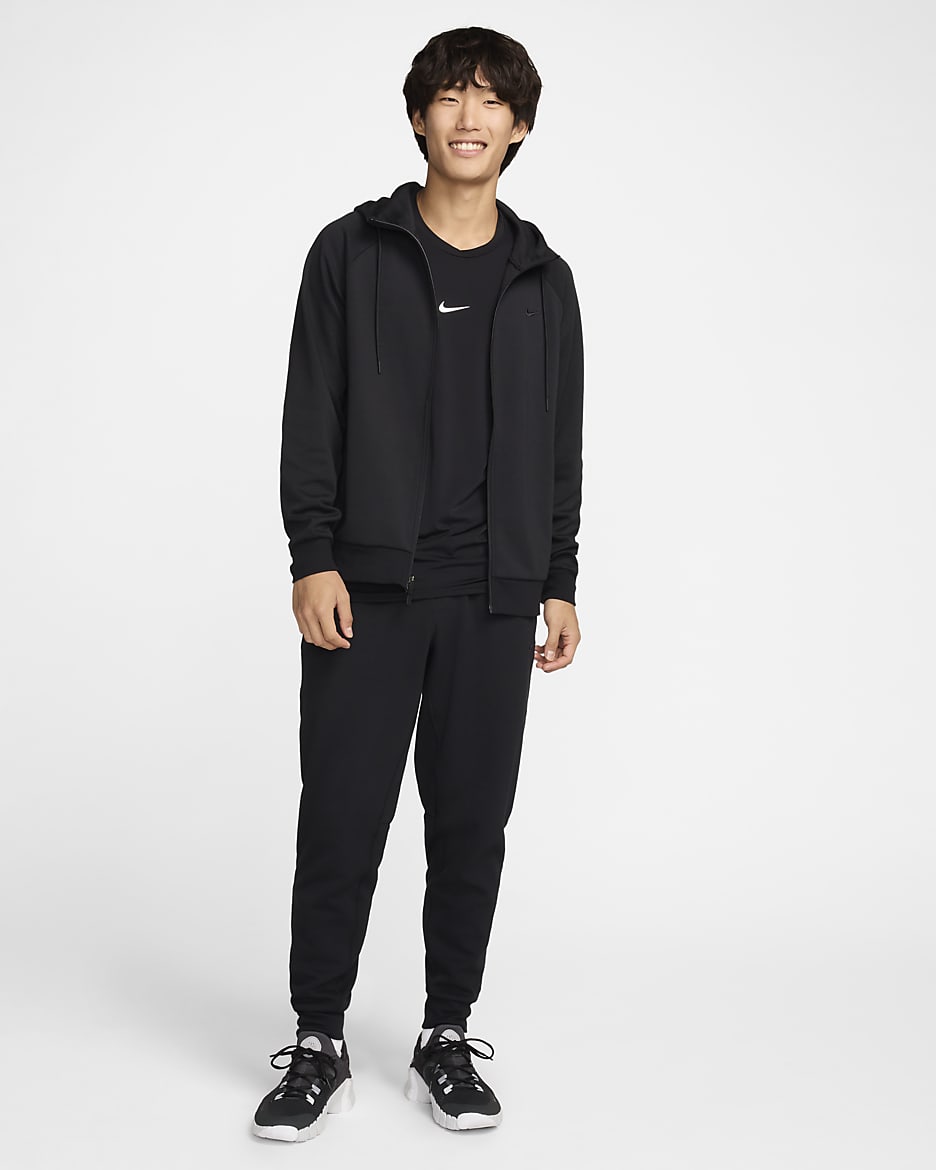 Nike Primary Men's Dri-FIT UV Full-Zip Versatile Hoodie - Black/Black