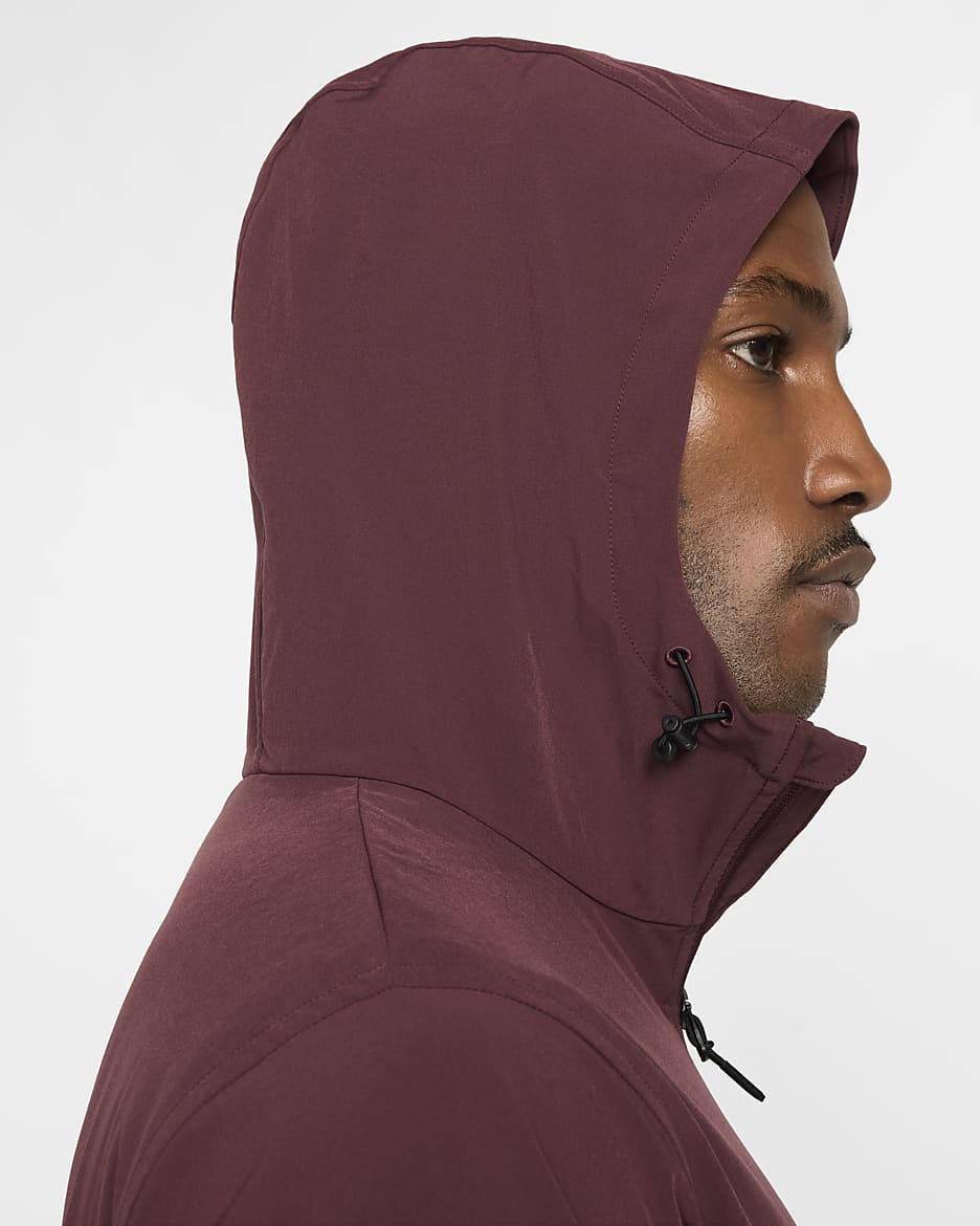 Nike Unlimited Men's Water-Repellent Hooded Versatile Jacket - Burgundy Crush/Black/Burgundy Crush