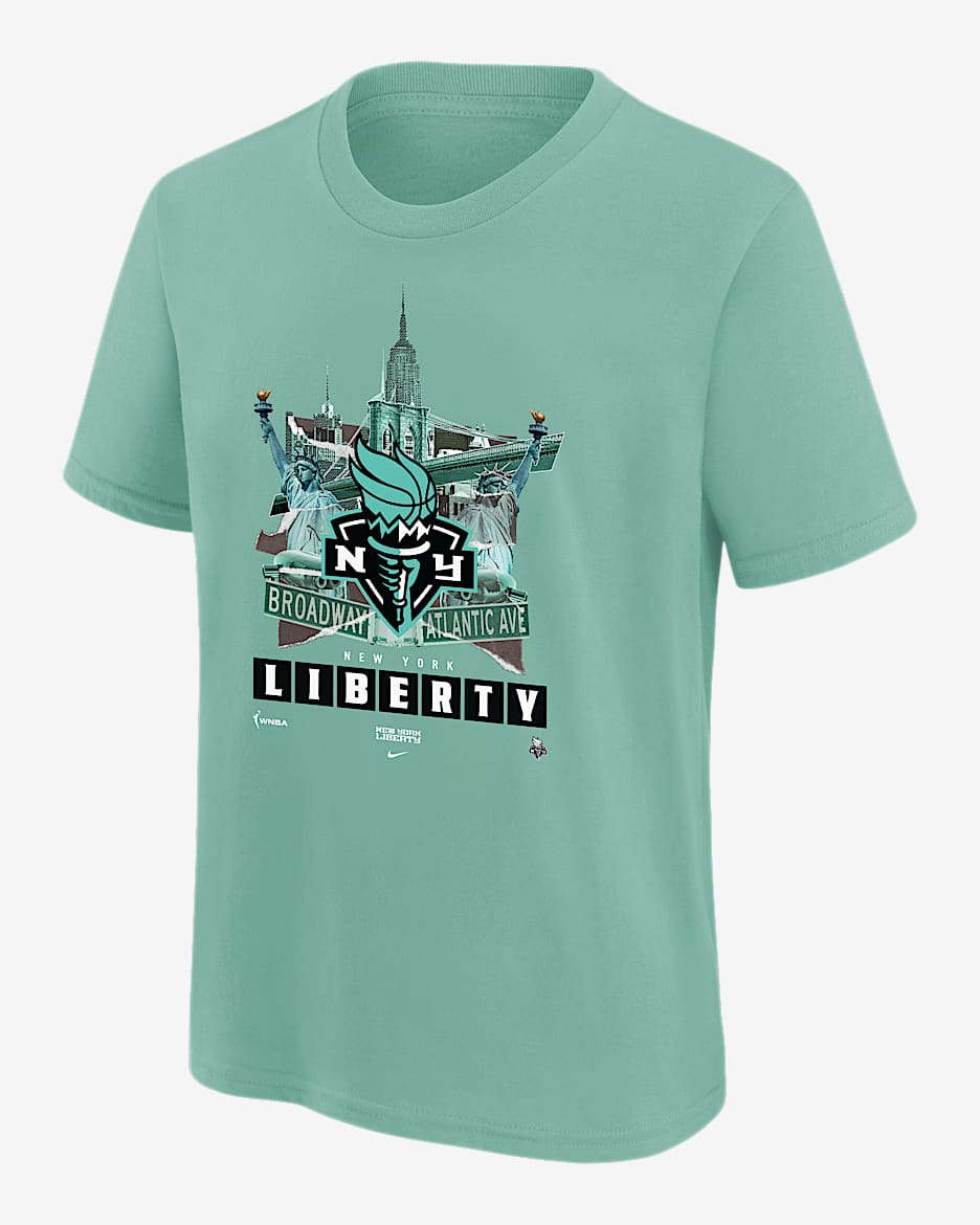 New York Liberty Big Kids' Nike WNBA T-Shirt - Mint