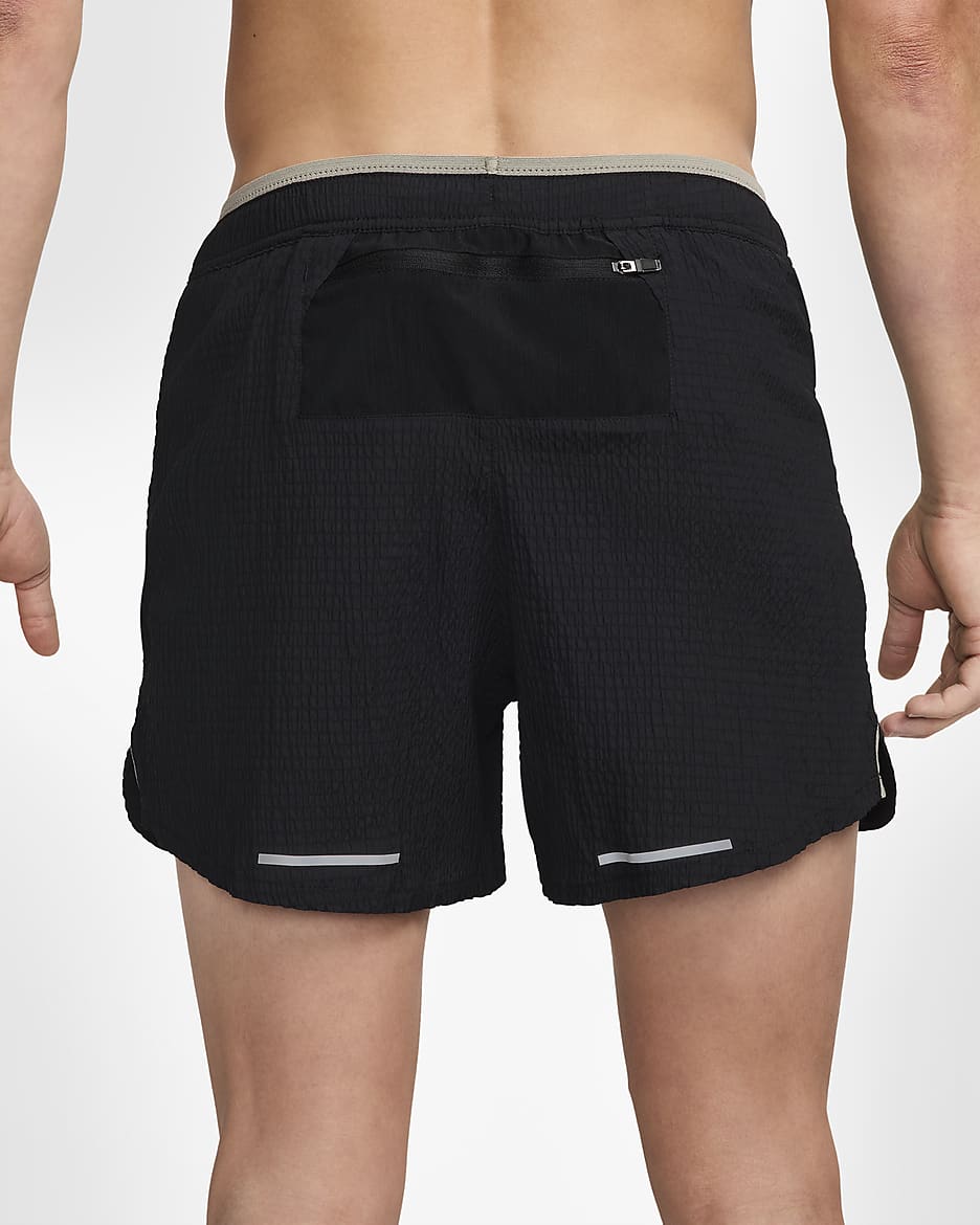 Nike Stride Running Division Men's Dri-FIT 5" Brief-Lined Running Shorts - Black/Dark Stucco