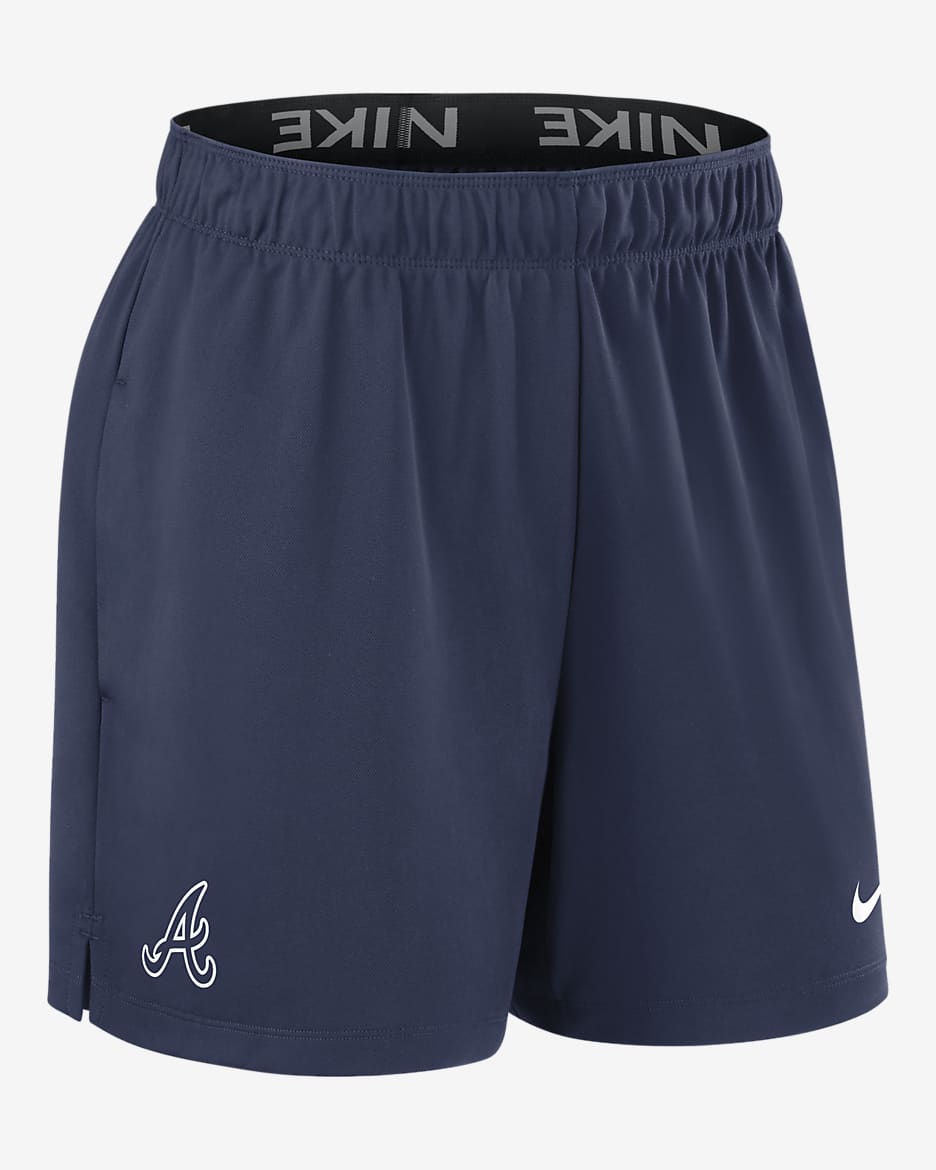 Atlanta Braves Authentic Collection Practice Women's Nike Dri-FIT MLB Shorts - Navy