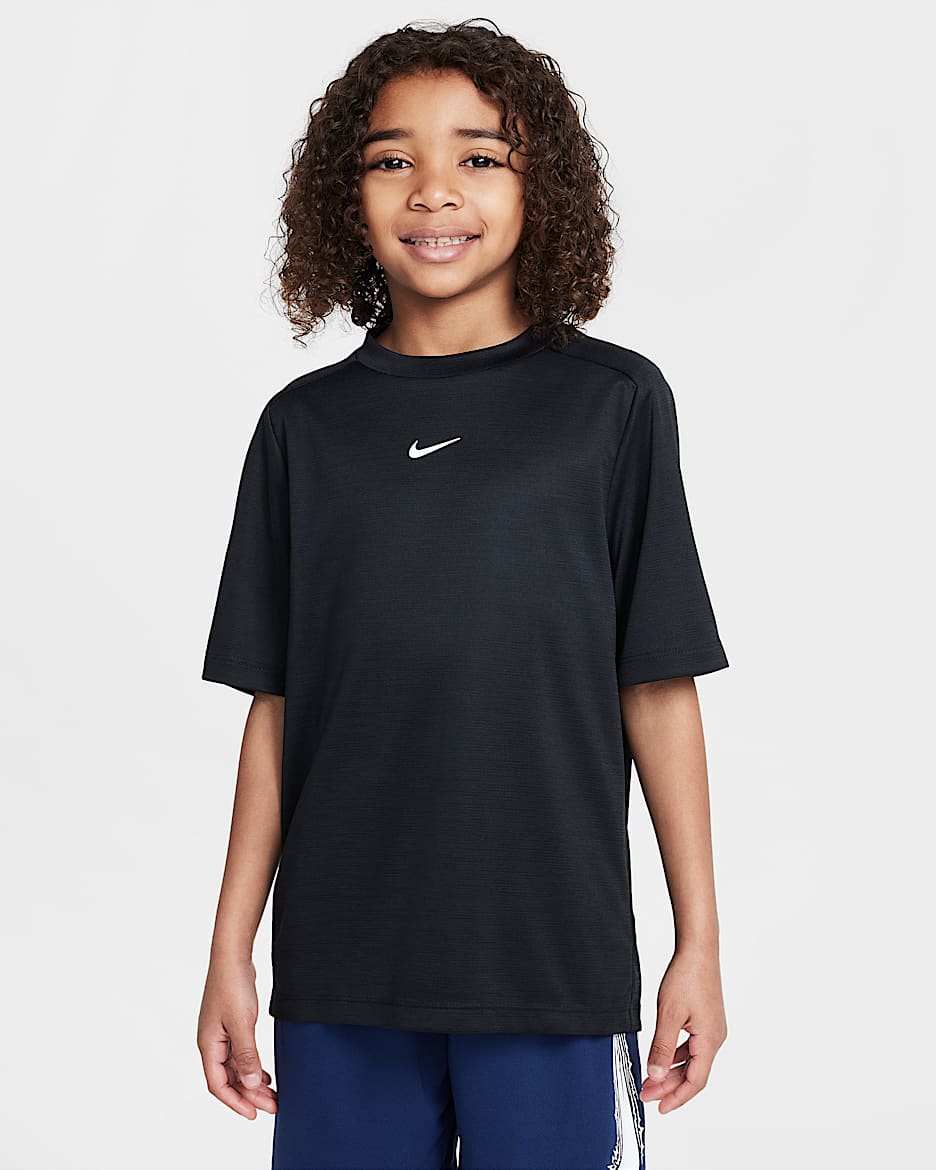 ナイキ マルチ ジュニア Dri-FIT ショートスリーブ トップ - ブラック/ブラック/ホワイト