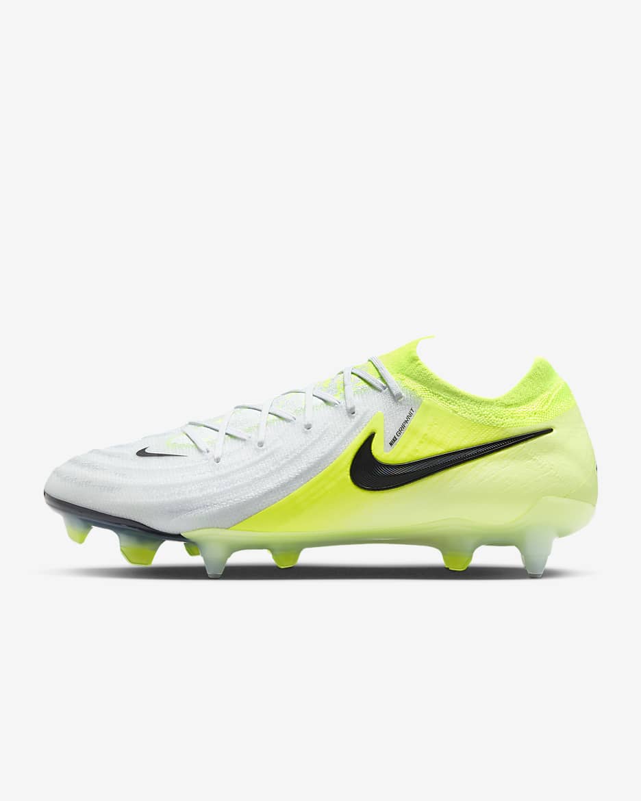 Nike Phantom GX 2 Elite SG Low-Top Football Boot - Metallic Silver/Volt/Black