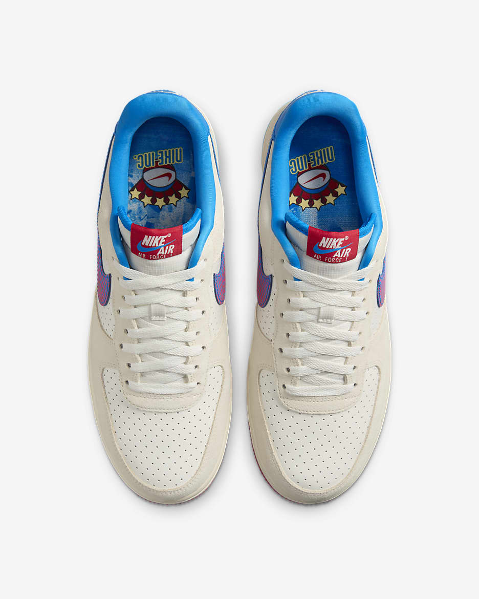 Nike Air Force 1 '07 LV8 Men's Shoes - Coconut Milk/Sail/University Red/Photo Blue