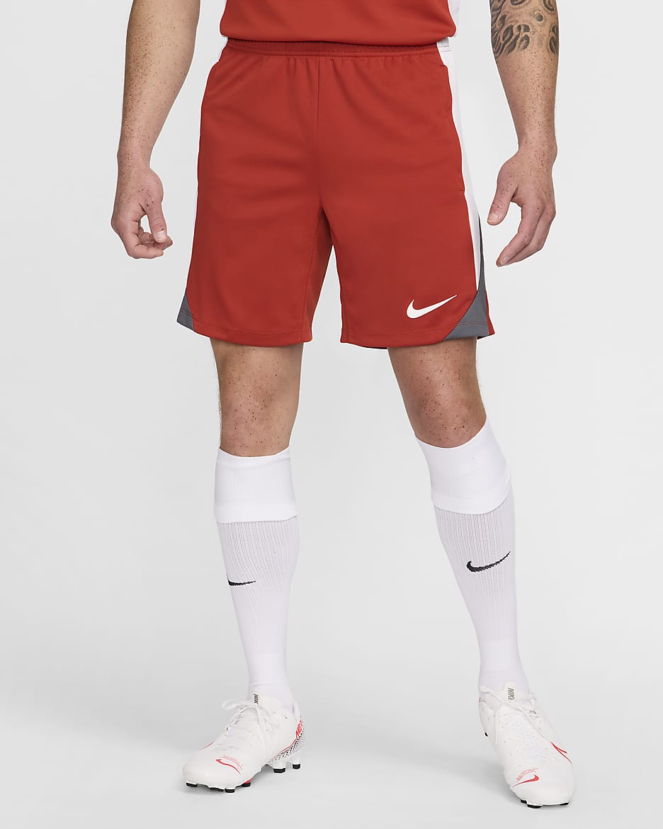 Shorts da calcio Dri-FIT Nike Strike – Uomo - Dragon Red/Bianco/Iron Grey/Bianco