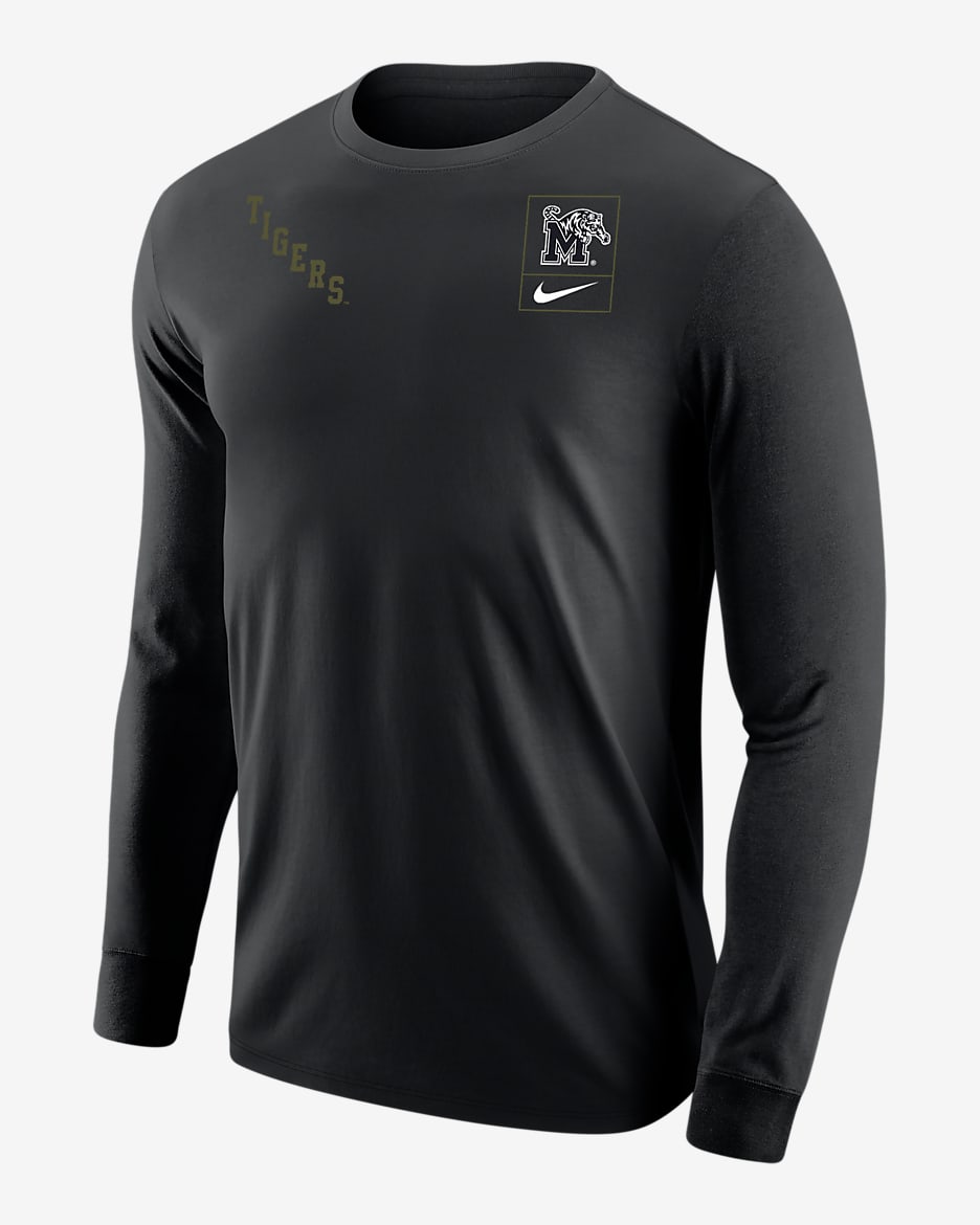 Memphis Olive Pack Men's Nike College Long-Sleeve T-Shirt - Black