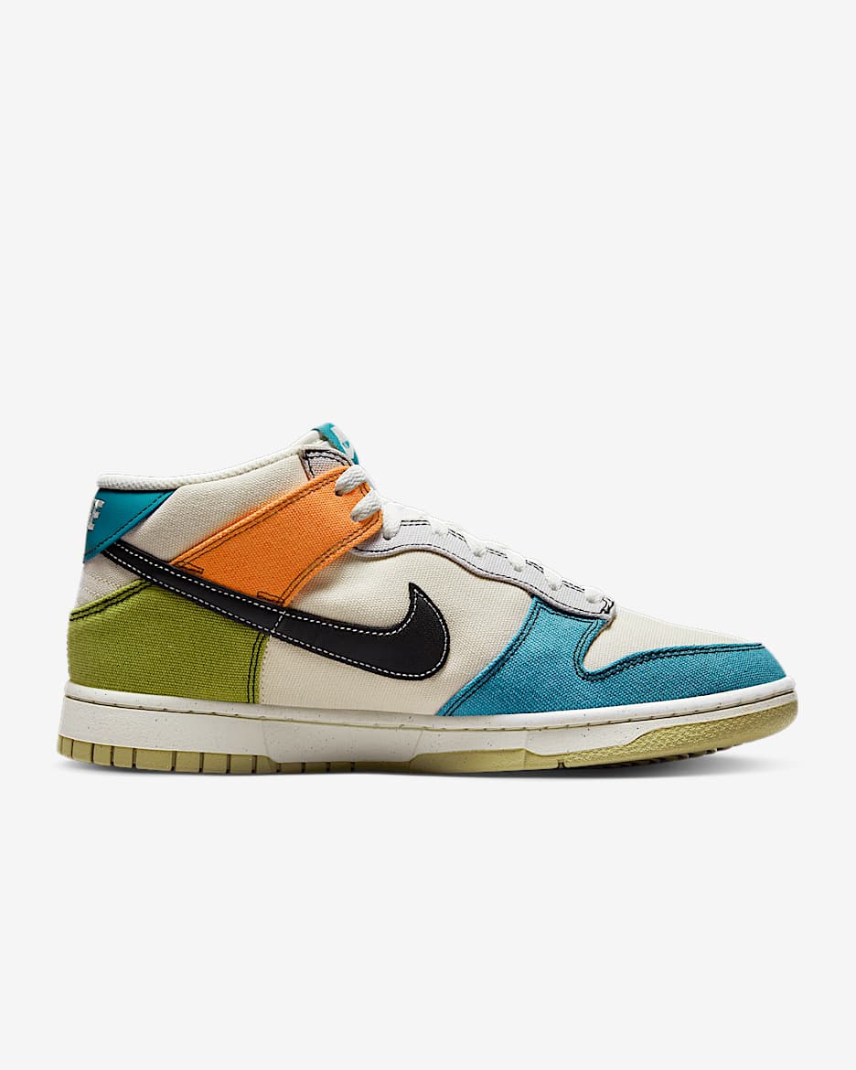 Nike Dunk Mid Men's Shoes - Pale Ivory/Mineral Teal/Moss/Black