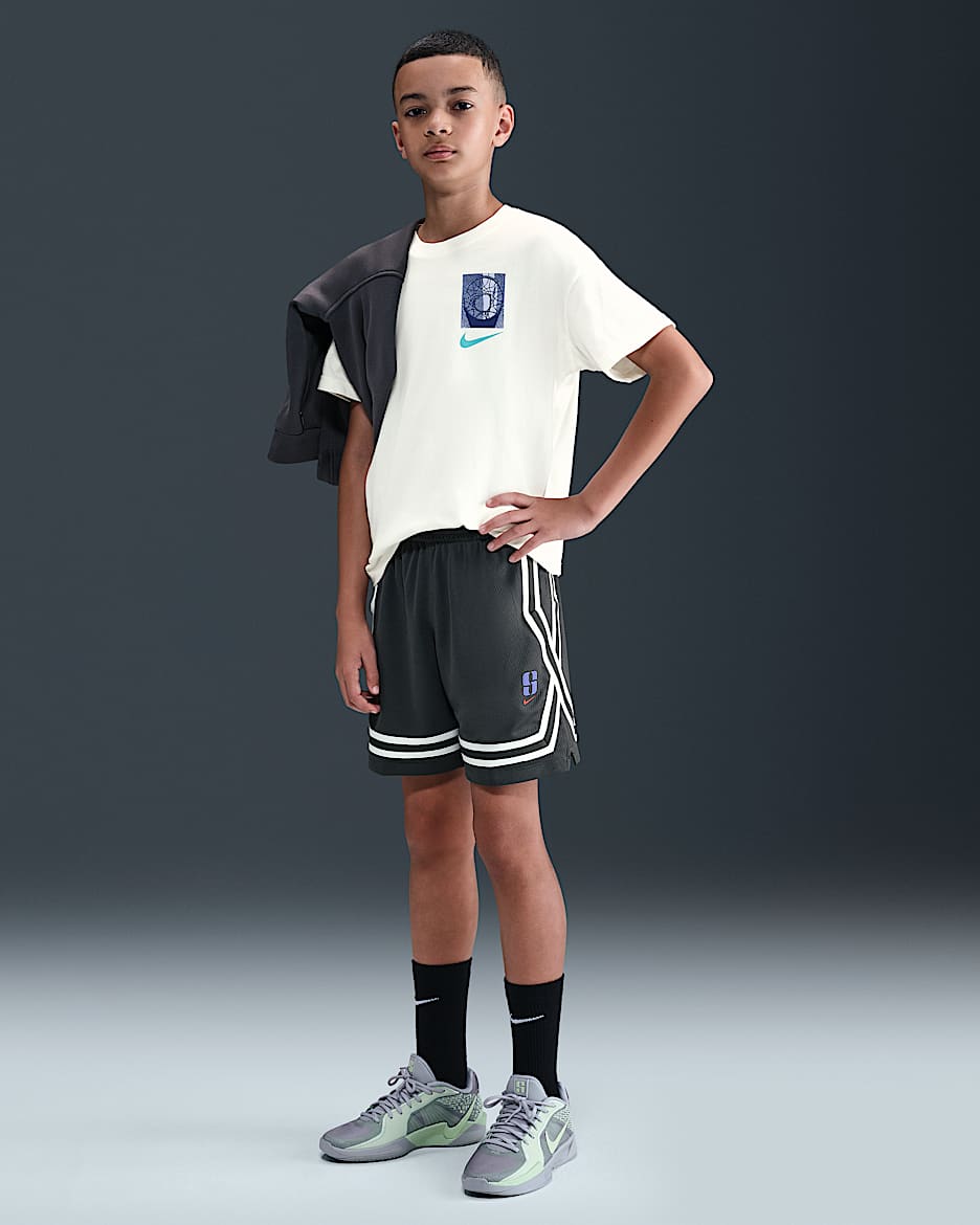 Sabrina Crossover Older Kids' Dri-FIT Basketball Shorts - Anthracite/Purple Pulse/Magic Ember