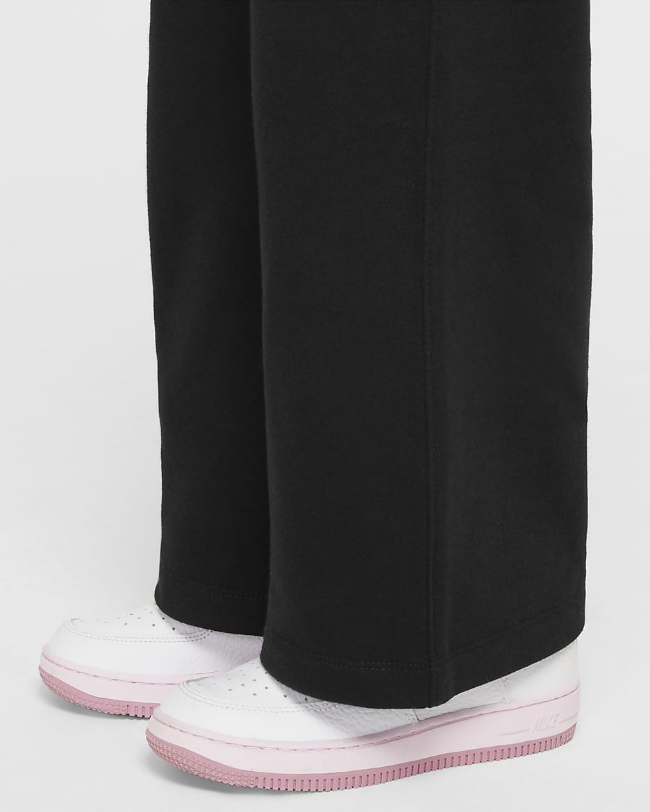 Nike Sportswear Club Little Kids' Fleece Wide Leg Pants - Black