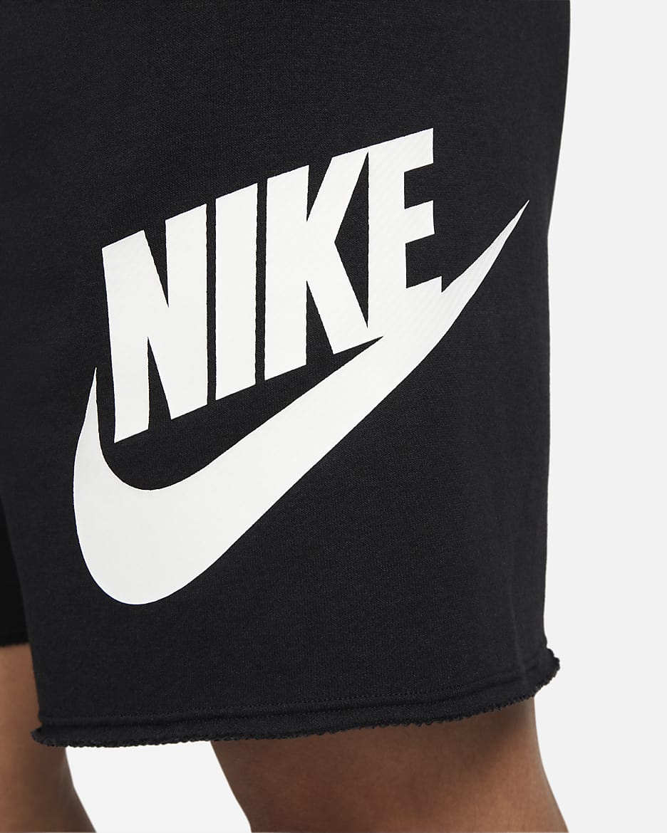 Nike Club Alumni Men's French Terry Shorts - Black/White/White