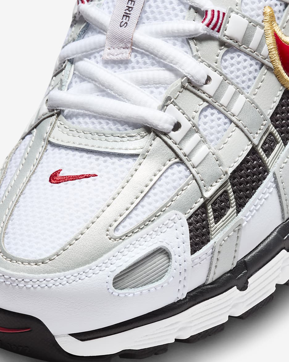 Nike P-6000 Shoes - White/Metallic Platinum/Varsity Red