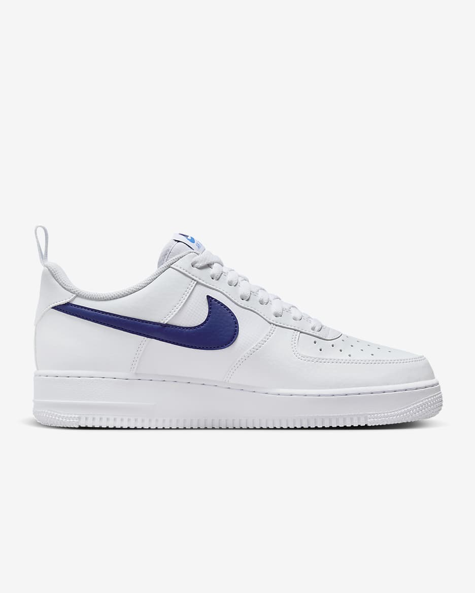 Chaussure Nike Air Force 1 '07 pour homme - Blanc/Light Photo Blue/Deep Royal Blue