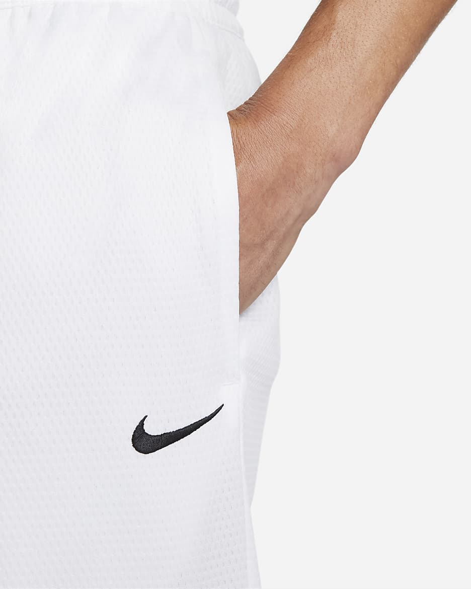 Short de basketball Dri-FIT 28 cm Nike Icon pour homme - Blanc/Blanc/Noir