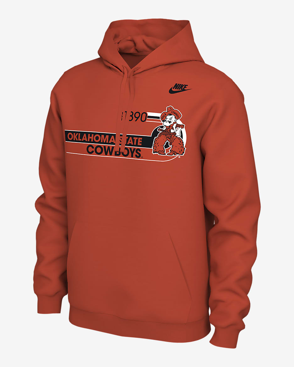 Oklahoma State Men's Nike College Hoodie - Team Orange